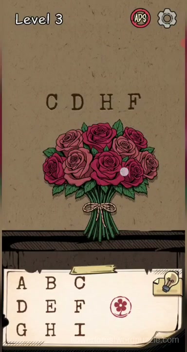 Flower Forest Word Puzzle Level 3 Walkthrough & Answer